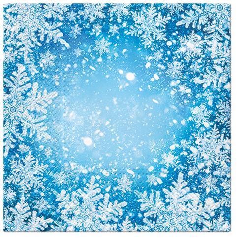20 napkins Frosty Window - snow crystal magic 33x33cm