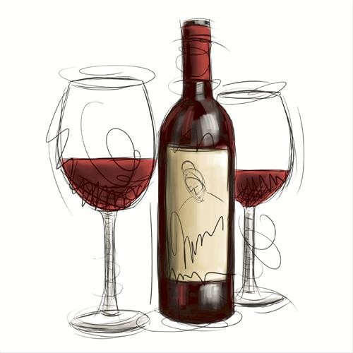 20 Cocktailservietten Vino Rosso – Schluck vom Rotwein 24x24cm