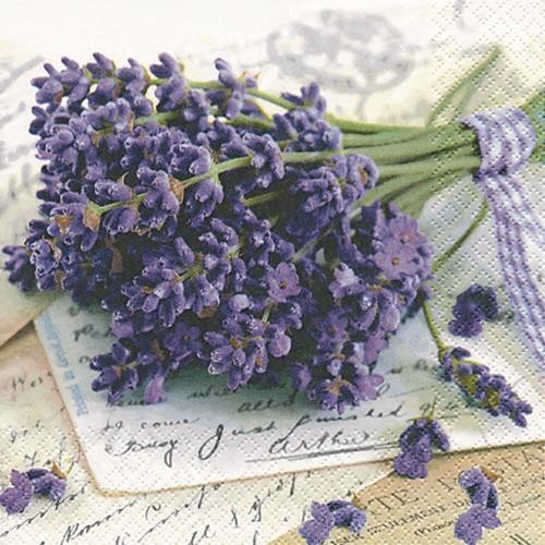 20 Servietten Lavender Greetings - Lavendel grüßt 33x33cm