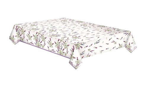 Tischdecke aus Papier Lavender Twigs - Zweige mit Lavendel 120x180cm