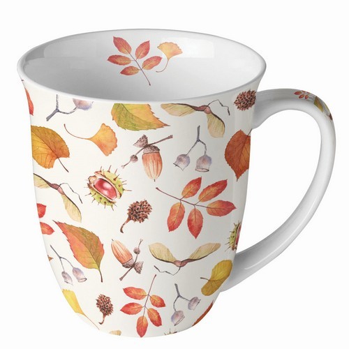 Tasse aus Porzellan Autumn Details - Merkmale vom Herbst 0,4L, Höhe 10,5cm