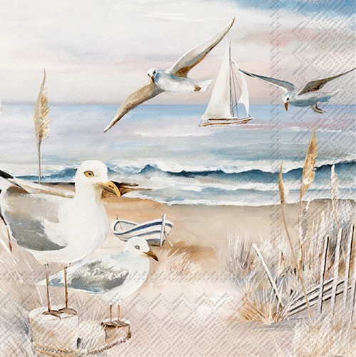 20 napkins Salty Breeze - Seagulls on the ocean 33x33cm