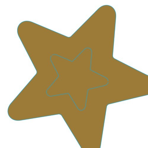 12 Servietten gestanzt Golden Star Decor - Goldener Stern 33x33cm