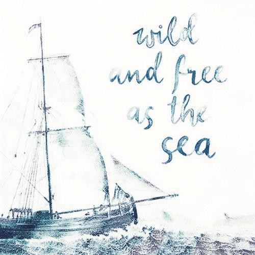 20 Napkins Wild and Free - Wild and free like the sea 33x33cm