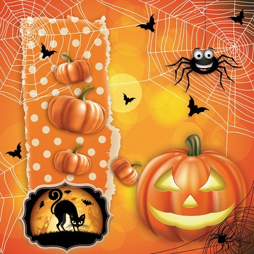 20 Servietten Scary Halloween - Halloween feiern 33x33cm