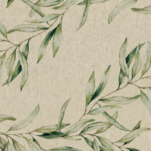 25 Servietten nachhaltig Silence - Einfache Blätter 33x33cm
