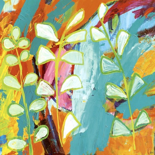 20 napkins Vibrant Abstract - Artistic flowers 33x33cm