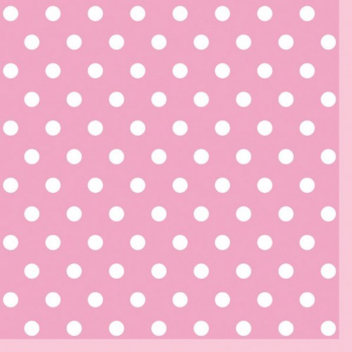 20 Servietten Pink Dots - Kleine Punkte rosa 33x33cm