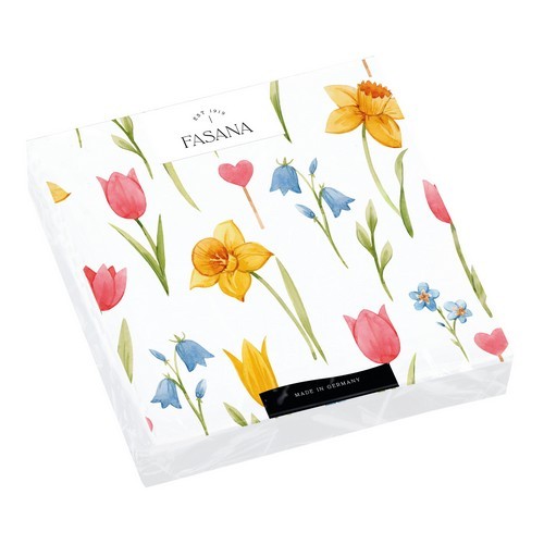 20 Servietten Spring Flowers - Frühlingsblumen in bunten Farben 33x33cm