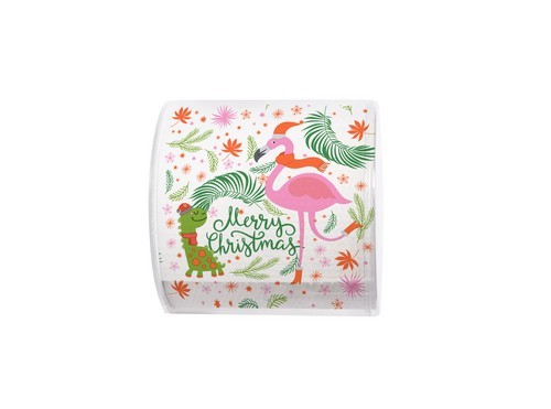 Toilettenpapier Rolle Dino Fun - Flamingo an Weihnachten 3-lagig