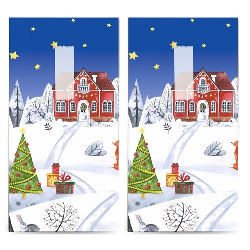 2x 10 Taschentücher Winterland - Perfekter Wintertag