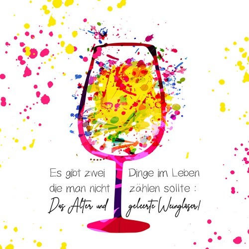 20 napkins Art of Drinking - Wine glasses count 33x33cm