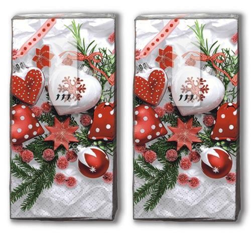 2x 10 Taschentücher Xmas decoration - Weihnachtsdeko