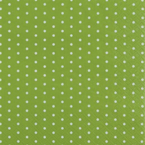 20 Servietten Mini Dots light green - Mini-Punkte hellgrün 33x33cm