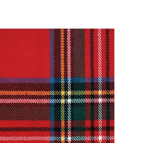 20 small cocktail napkins Check - check Scottish red 25x25cm