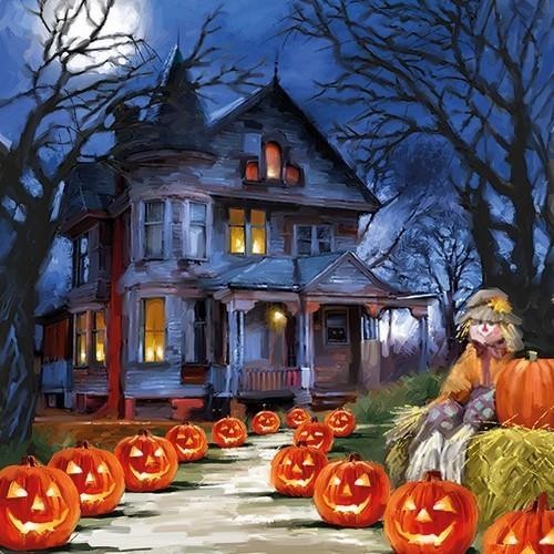 20 Servietten Spooky House - Geisterhaus 33x33cm