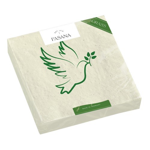 20 napkins sustainable grass Peace Dove - Green dove 33x33cm