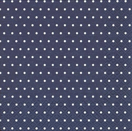 20 Servietten Mini Dots dark blue - Mini-Punkte dunkelblau 33x33cm