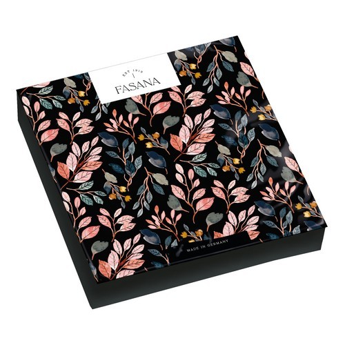 20 Servietten Dark Floral Pattern - Blätter auf schwarz 33x33cm
