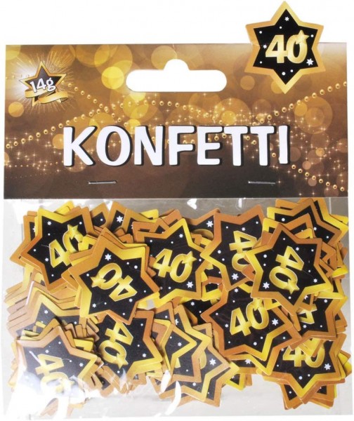 Konfetti 40 schwarz/gold 14g