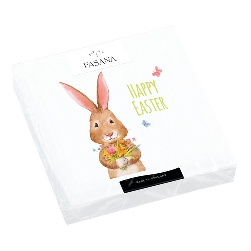 20 Napkins Happy Easter - Bunny to Happy Easter 33x33cm