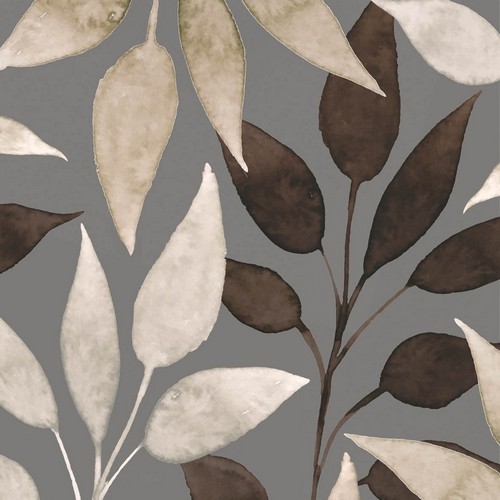 20 Servietten Scandic Leaves brown - Rustikale Blätter auf braun 33x33cm