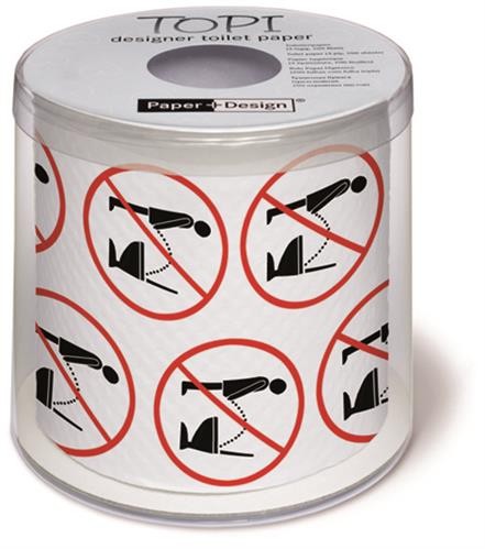 Toilettenpapier Rolle bedruckt Stop it - Aufhören!