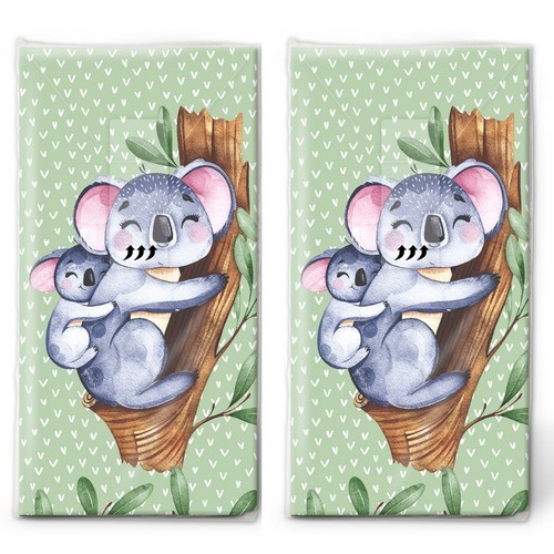 2x 10 Taschentücher Koalas - Familie Koala