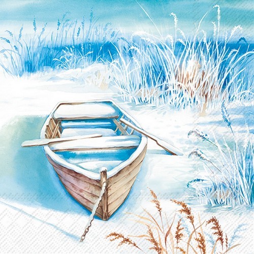 20 Servietten The Boat in the Ice - Boot im Eis 33x33cm