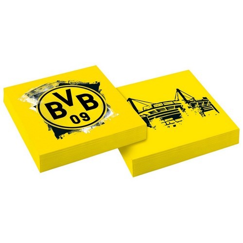 20 Servietten BVB Dortmund - Borussia Dortmund 33x33cm