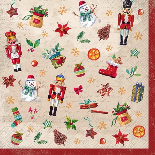20 Servietten Festive Tradition - Traditionelle, weihnachtliche Symbole 33x33cm
