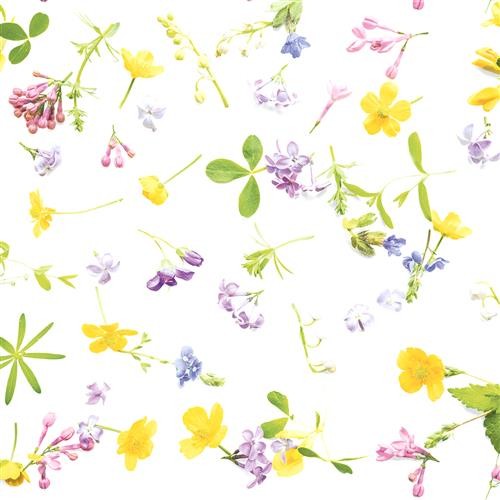 20 cocktail napkins Scattered Flowers - Colorful scattered spring 24x24cm