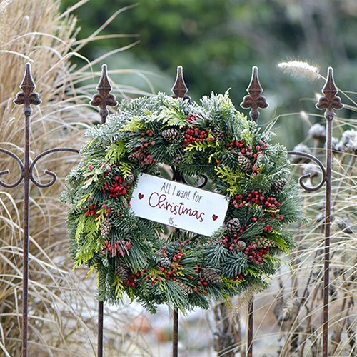 20 Servietten Wreath on a Fence - Kranz am Zaun 33x33cm