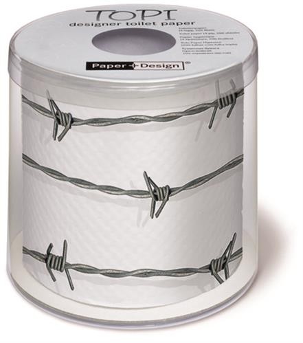 Toilettenpapier Rolle bedruckt Barbed wire - Stacheldraht