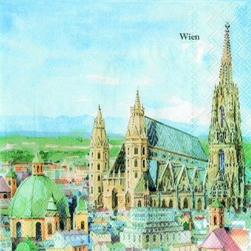 20 Servietten Wien – Stadtansicht von Wien 33x33cm