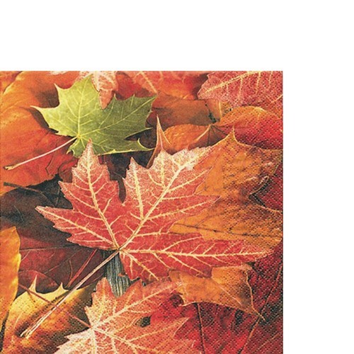 20 kleine Cocktailservietten Maple Leaves - Ahornblätter 25x25cm