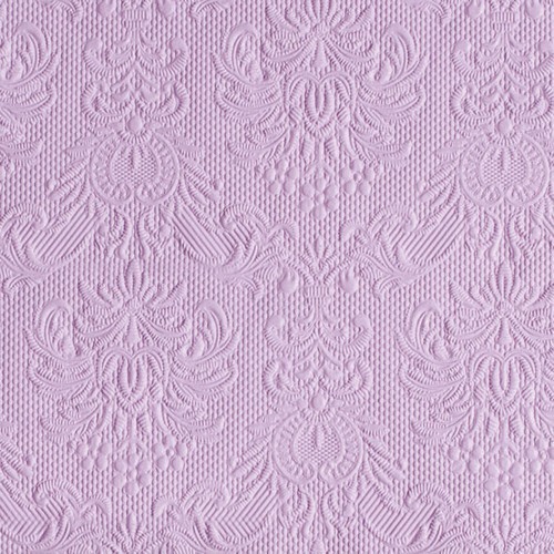 15 geprägte Servietten Elegance light purple 33x33cm