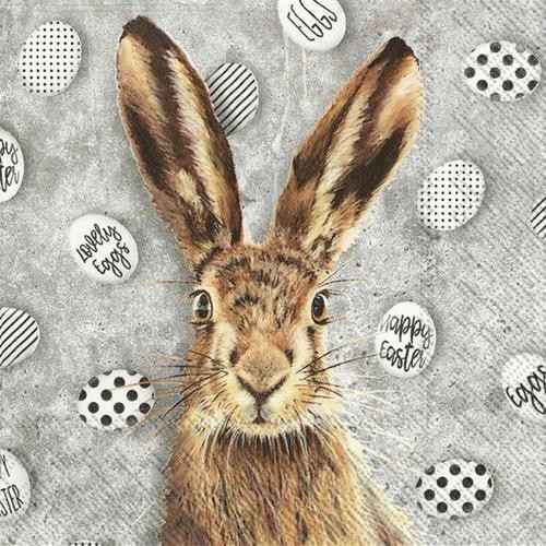 20 Servietten Oh my Rabbit – Hase mit großen Ohren 33x33cm