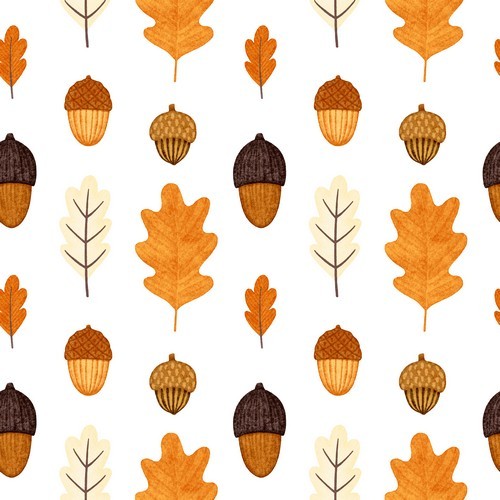 20 napkins Happy Oak - acorn pattern 33x33cm