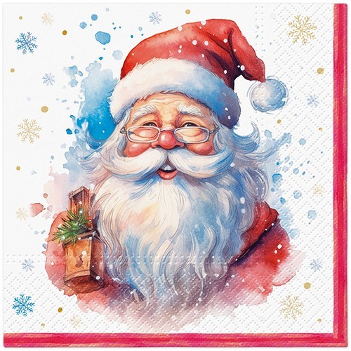 20 Servietten Portrait of Santa Claus - Portrait vom Weihnachtsmann 33x33cm