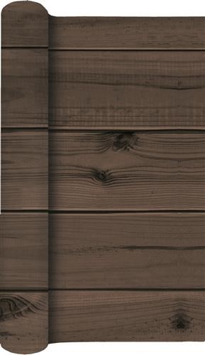 Tischläufer Wooden Planks dark brown - Holzstruktur dunkelbraun 490x40cm