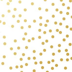 20 Servietten Golden Dots weiß - Goldene Punkte 33x33cm