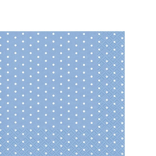 20 kleine Cocktailservietten Mini Dots light blue - Mini-Punkte hellblau 25x25cm