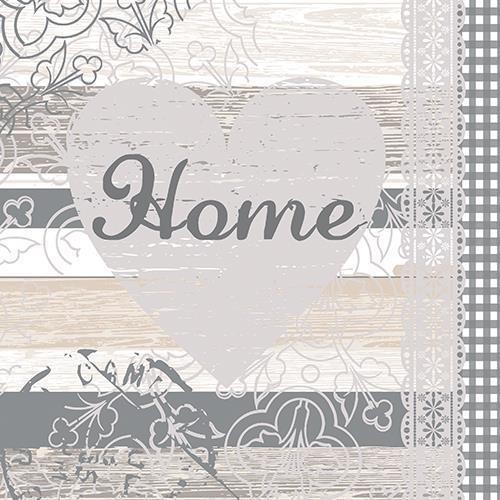 20 napkins Home - At home with heart 33x33cm