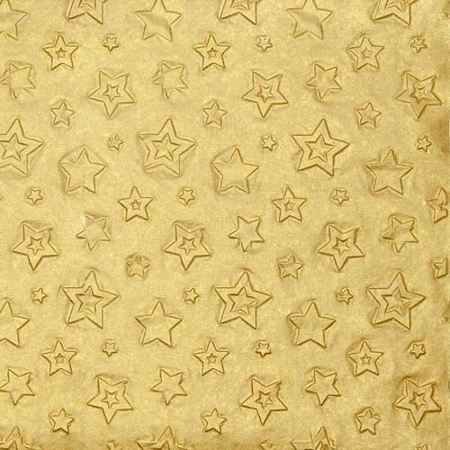16 Servietten geprägt Embossed Stars gold - Sterne gold 33x33cm