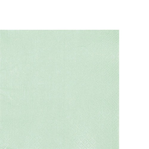 20 small cocktail napkins Pearl Effect mint 25x25cm