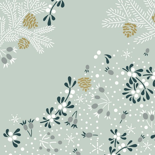 20 Servietten Frosty Floral - Frostige Symbole 33x33cm