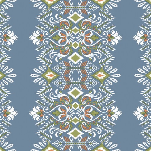 20 Heritage Craft napkins - Blue folk pattern 33x33cm
