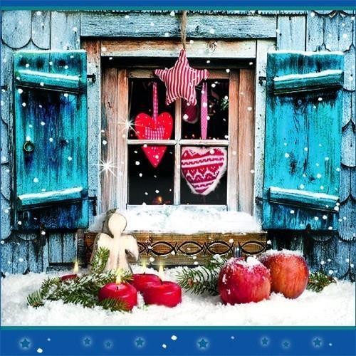 20 Servietten Winterly Chalet – Am Weihnachtsfenster 33x33cm