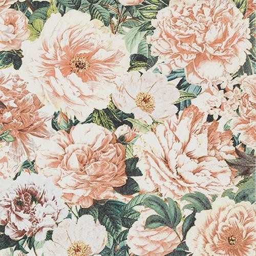 20 Servietten Story of Roses - Die Geschichte der Rosen 33x33cm
